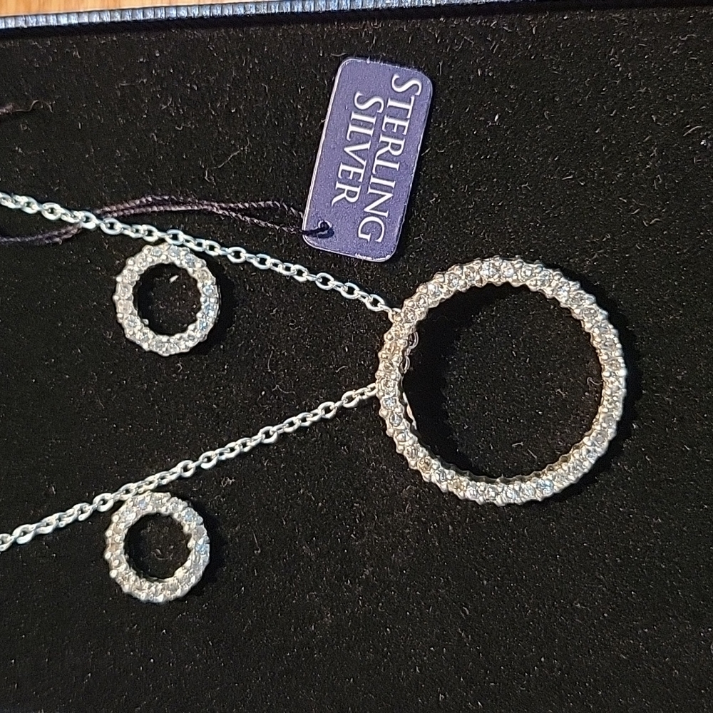 Sterling silver Pendant and earrings set